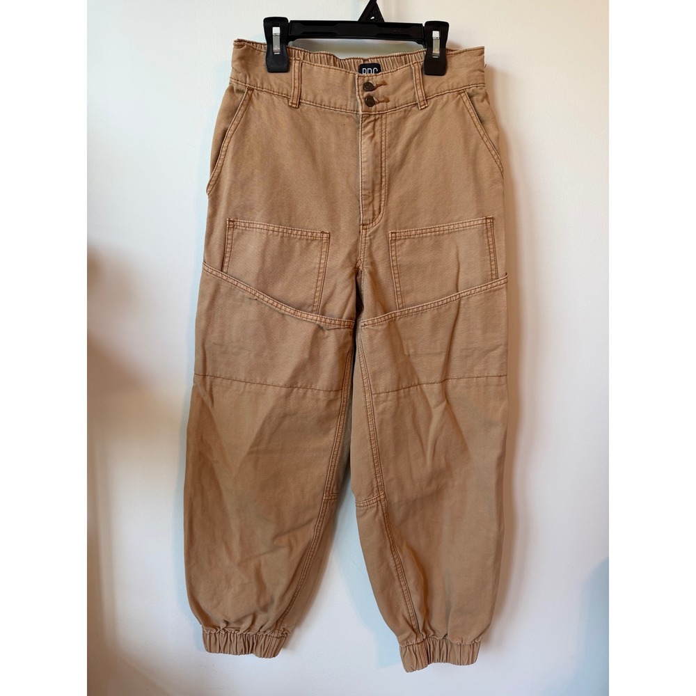 BDG Urban Outfitters Tan Khaki Cargo Jogger Pants High Waisted Small P 0894